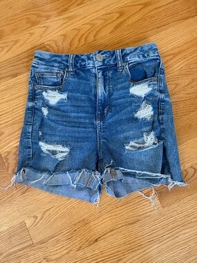 American Eagle Outfitters Distressed Blue Denim Cutoff Shorts